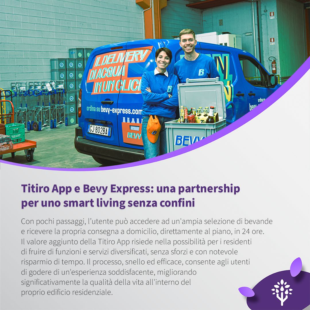 Titiro App e Bevy Express: la nuova partnership per uno smart living senza confini